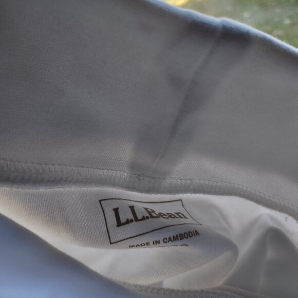 LL Bean ladies white turtleneck long sleeve cotton shirt, L - Picture 4 of 8